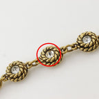 Chanel Chain Belt Vintage Gold Plated Rhinestone — view 7