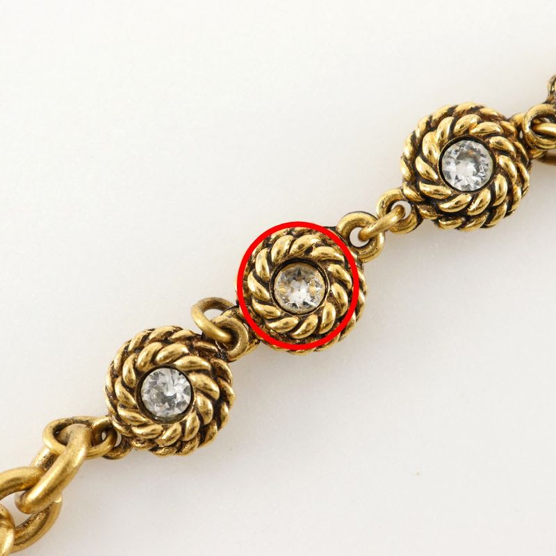 Chanel Chain Belt Vintage Gold Plated Rhinestone — view 6