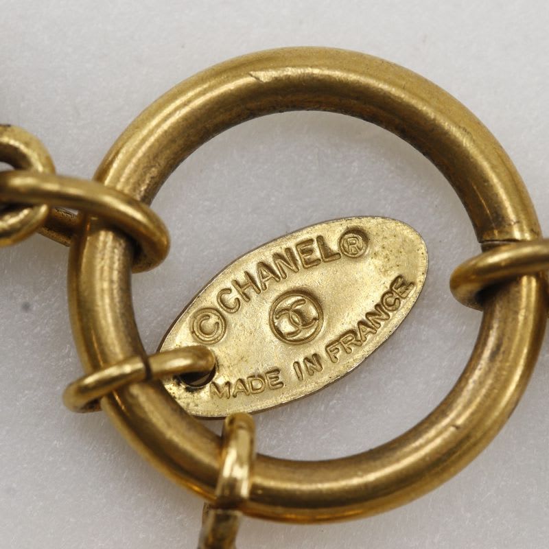 Chanel Chain Belt Vintage Gold Plated Rhinestone — view 8