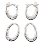 Chanel Double Hoop Silver 925 27.2 g Earrings — view 9