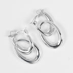 Chanel Double Hoop Silver 925 27.2 g Earrings — view 8