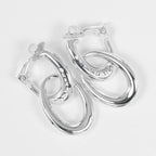 Chanel Double Hoop Silver 925 27.2 g Earrings — view 7