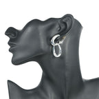 Chanel Double Hoop Silver 925 27.2 g Earrings — view 4