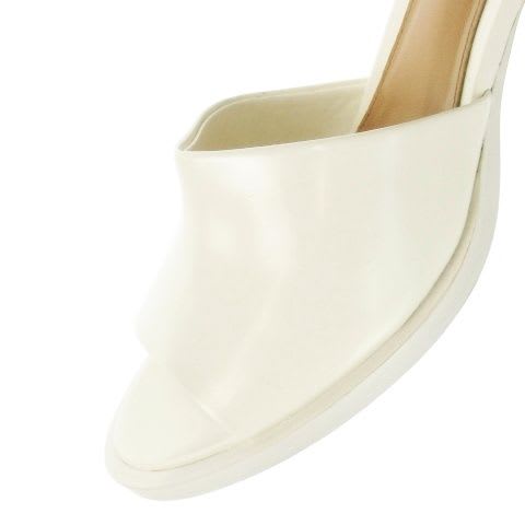 Bottega Veneta CHA Sandal Mule Leather 36.5 White CK26 — view 6