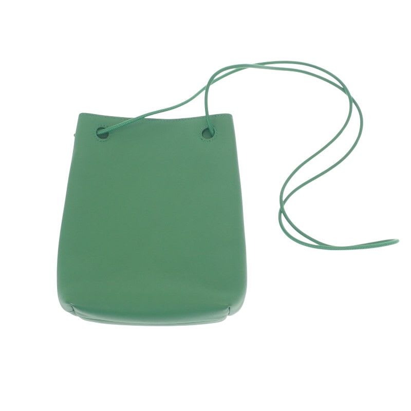 Loewe Pebble Pouch Canbsppx01 Shoulder Bag Calf Green Silver Hardware — view 5