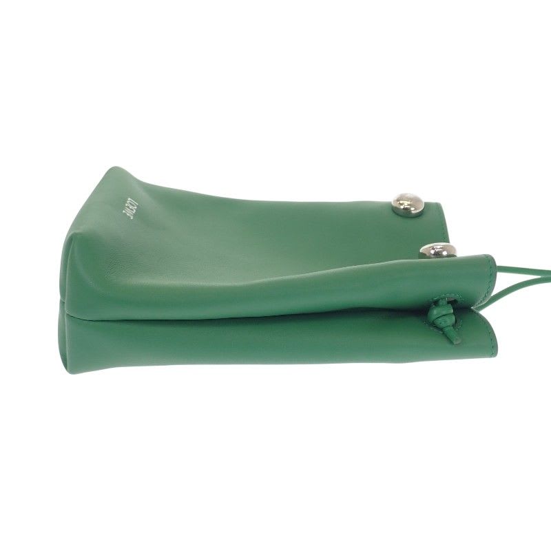 Loewe Pebble Pouch Canbsppx01 Shoulder Bag Calf Green Silver Hardware — view 7