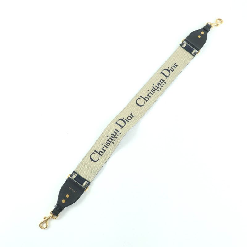 Christian Dior S8557 Cbte Canvas Leather Embroidery Shoulder Strap Navy — view 5