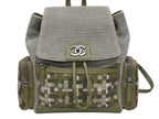 Chanel Backpack CC Logo Cuban Pocket Tweed Canvas Cruise Collection — view 2