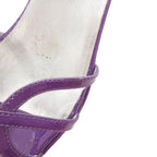 Prada Strap Sandals Mule Square Toe Enamel Patent Leather 34.5 Purple GV GY62 — view 8