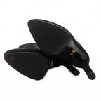 Prada Suede Long Boots High Heels Thick Sole Side Zip 36.5 Black GV GY62 — view 6