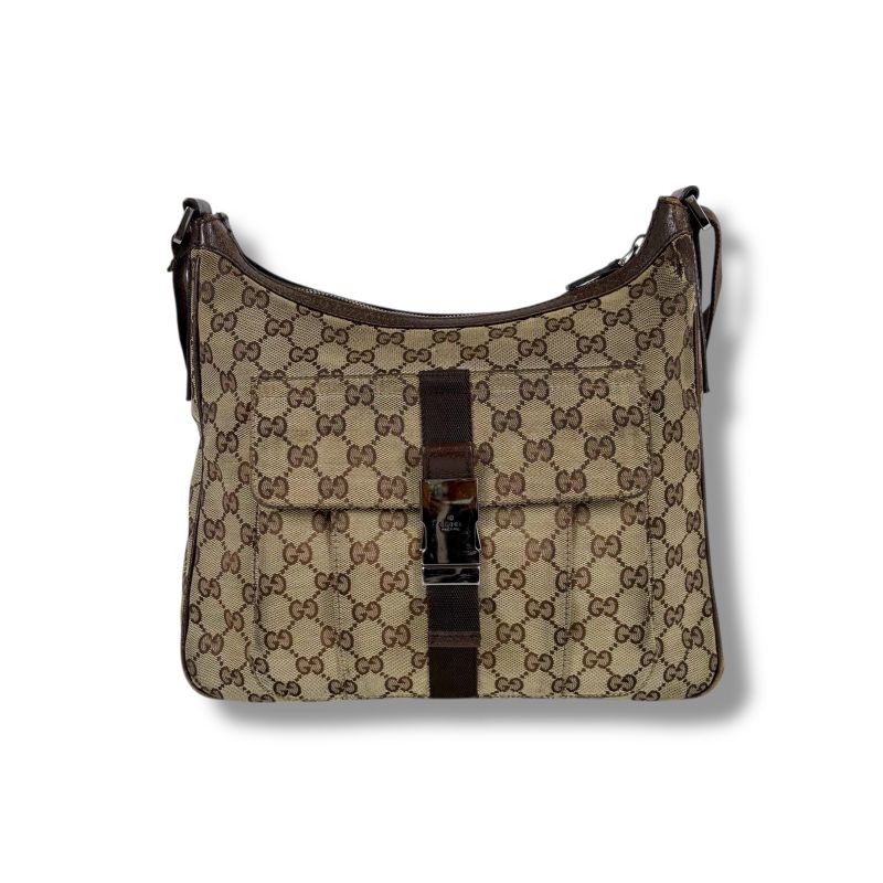 Gucci GG Canvas One Shoulder Bag Brown — view 5