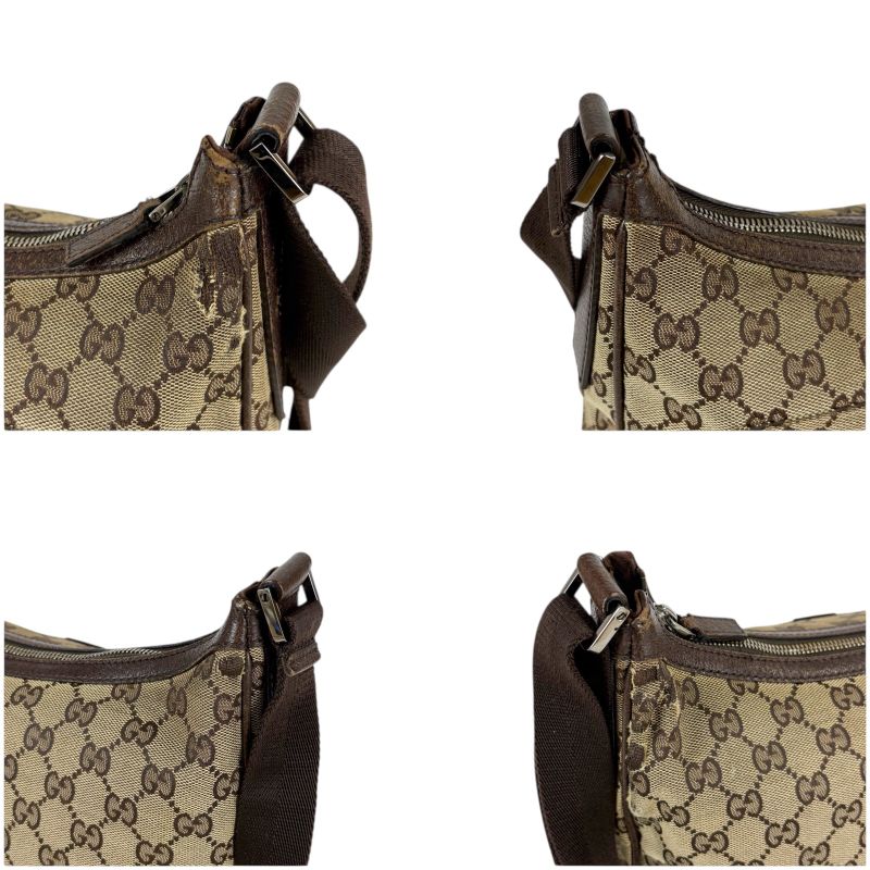 Gucci GG Canvas One Shoulder Bag Brown — view 8