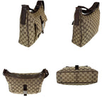 Gucci GG Canvas One Shoulder Bag Brown — view 7