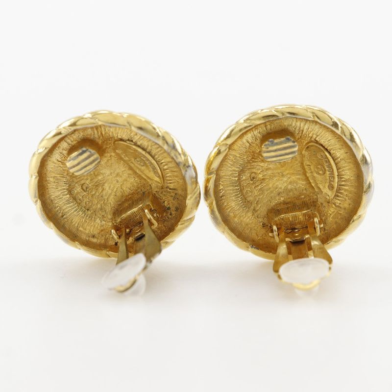 Chanel Coco Mark Vintage Gold Plated 22.8 g Earrings — view 5