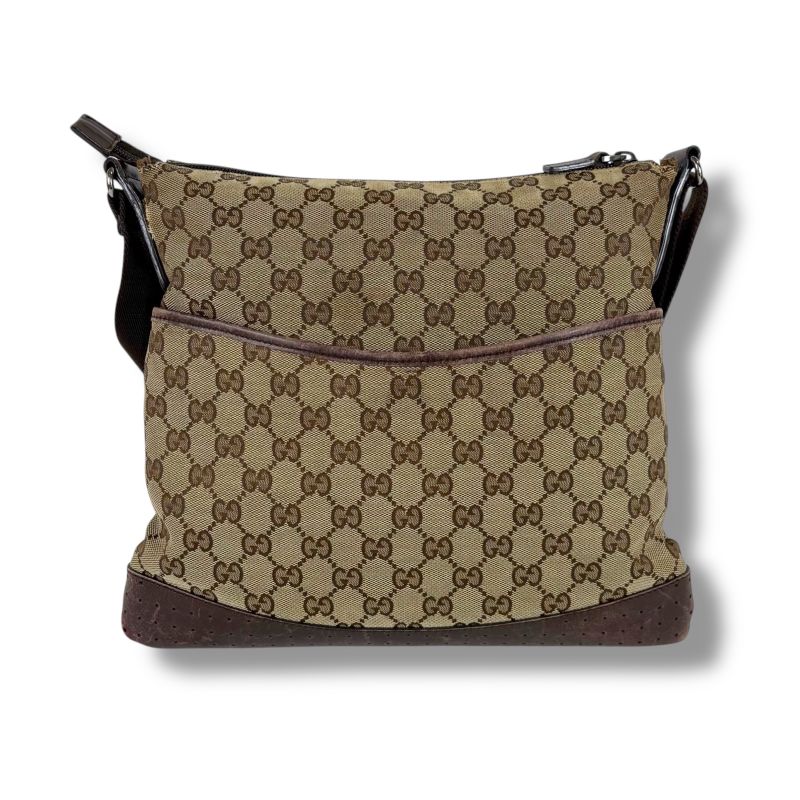 Gucci Crossbody Bag Shoulder GG Canvas Brown — view 3