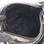 Prada Shoulder Bag Black Green Nylon Camouflage