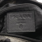 Prada Shoulder Bag Black Green Nylon Camouflage