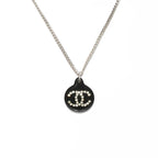 Chanel Necklace CC Logo Black Circle — view 2