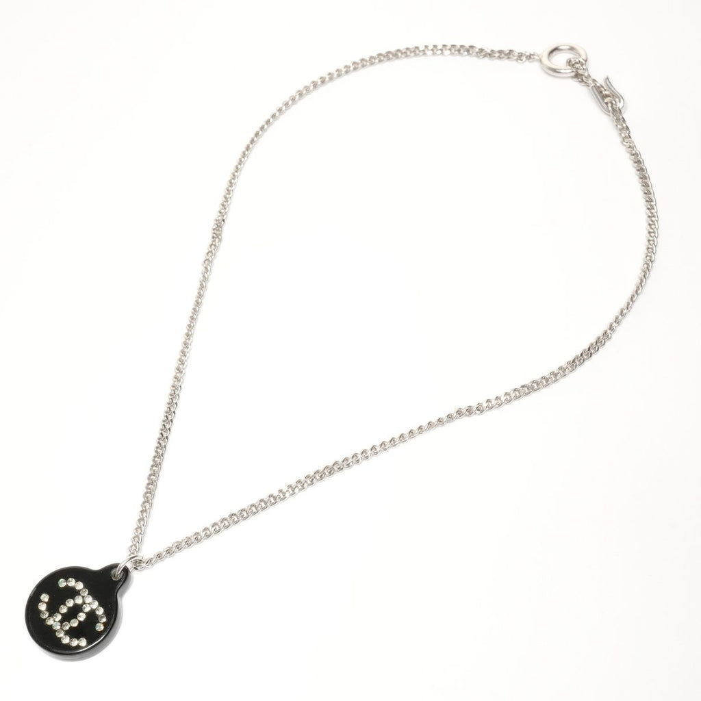 Chanel Necklace CC Logo Black Circle — view 3