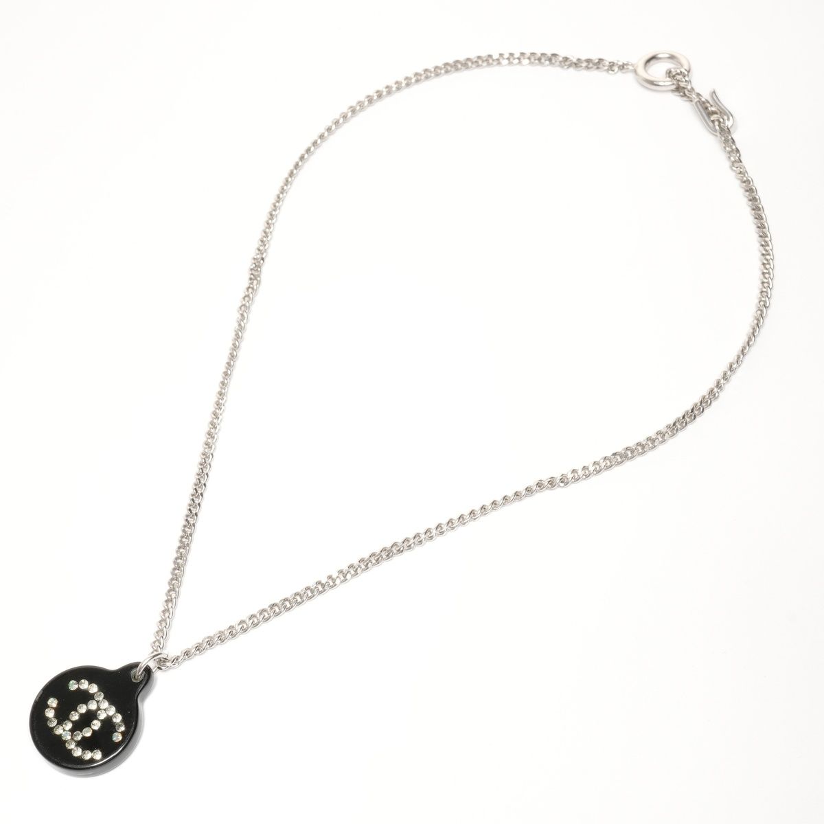 Chanel Necklace CC Logo Black Circle — view 3