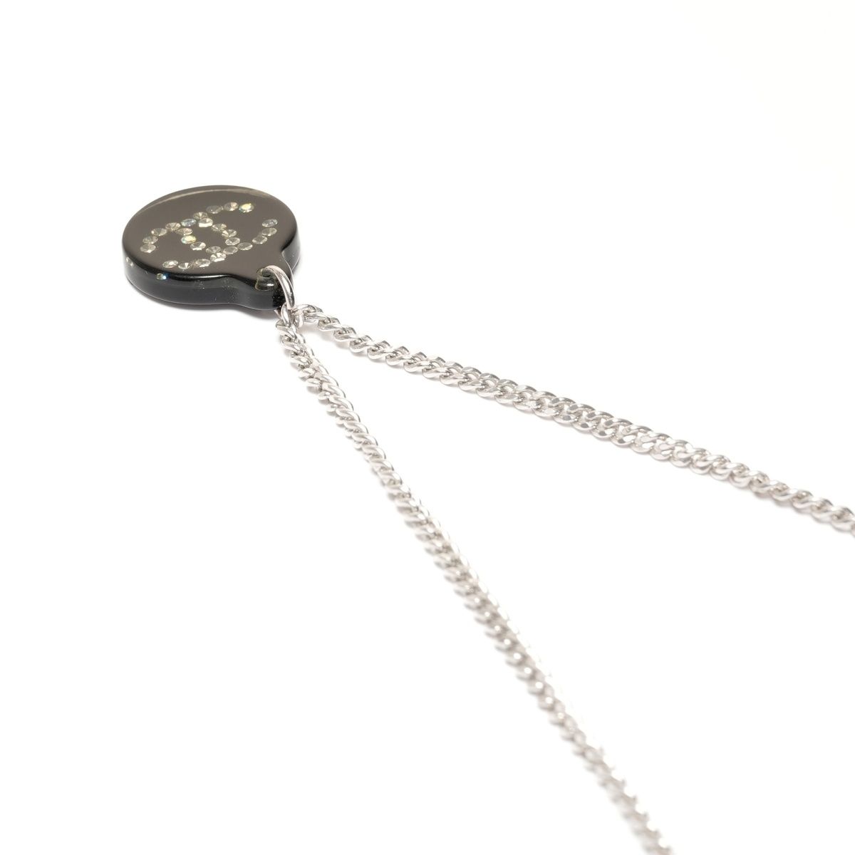 Chanel Necklace CC Logo Black Circle — view 6
