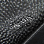 Prada 2 Ml188 Saffiano Leather Triangle Logo Plate Round Zip Long — view 7