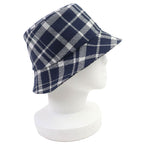 Dior Homme 14 Che923 I134 Cotton Oblique Plaid Reversible Bucket Hat Navy 58 — view 3