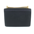 Prada 1 Bd133 Saffiano Leather Mini Bag Metal Logo Chain Shoulder Black