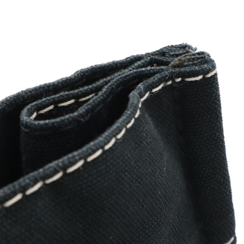 Hermes Deauville MM Tote Bag Large Handbag Canvas Black Silver Hardware — view 5