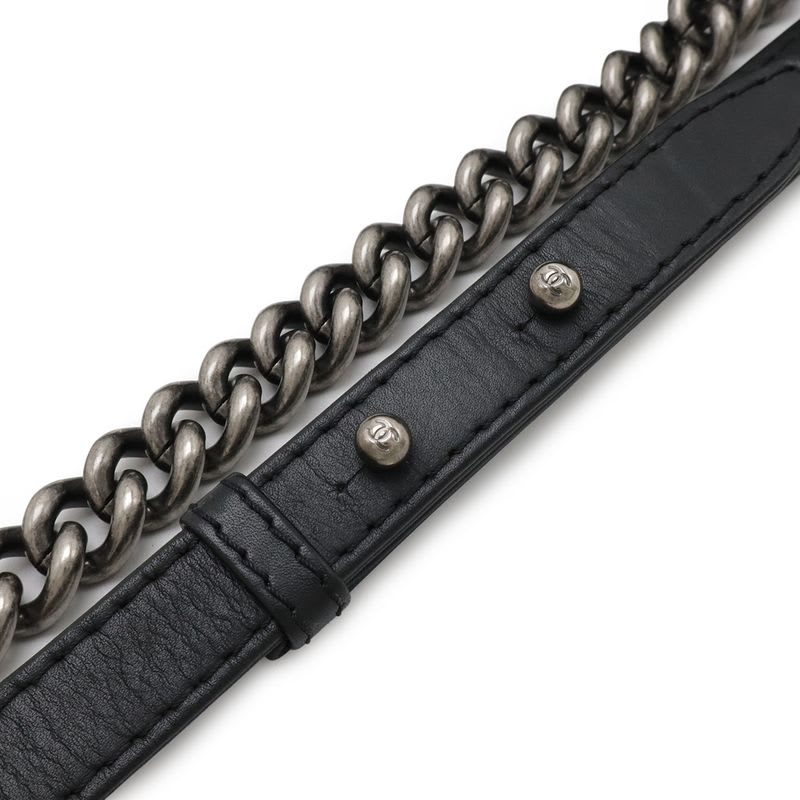Chanel Boy 25 Wild Stitch Quilted Chain Shoulder Bag Soft — view 5