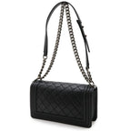 Chanel Boy 25 Wild Stitch Quilted Chain Shoulder Bag Soft — view 3