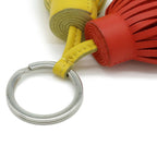 Hermes Carmen Unodos Key Ring Holder Fringe Tassel Charm Anu Milo Orange