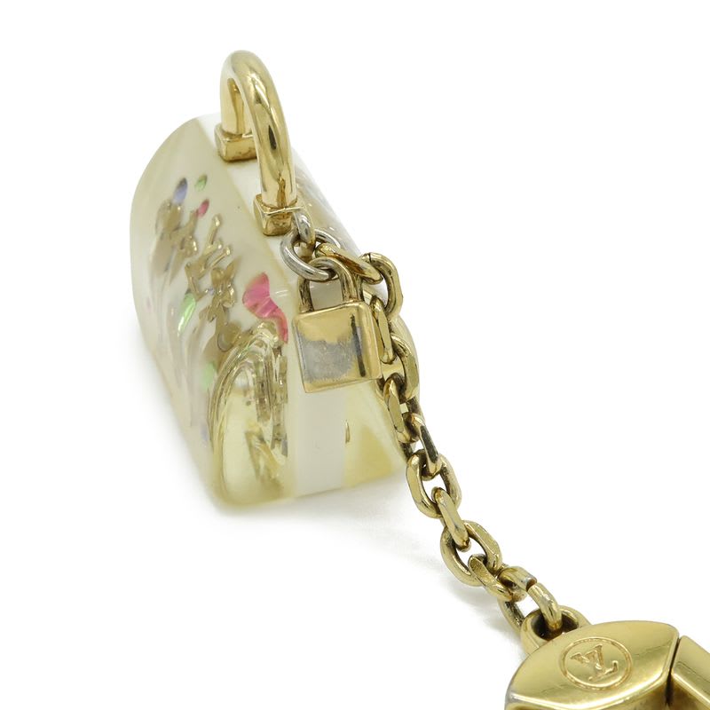 Louis Vuitton Porte Cles Speedy Unclusion Key Charm Holder Bag White — view 4