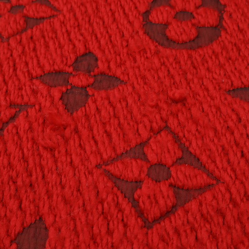 Louis Vuitton Echarpe Logomania Muffler 94% Wool 6% Silk Ruby Red Scarf — view 3