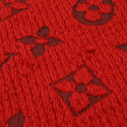 Louis Vuitton Echarpe Logomania Muffler 94% Wool 6% Silk Ruby Red Scarf — view 3