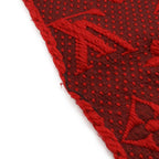 Louis Vuitton Echarpe Logomania Muffler 94% Wool 6% Silk Ruby Red Scarf — view 5