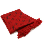 Louis Vuitton Echarpe Logomania Muffler 94% Wool 6% Silk Ruby Red Scarf — view 2