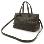 Bottega Veneta Intrecciato Handbag 2-Way Shoulder Bag Leather Khaki — view 3