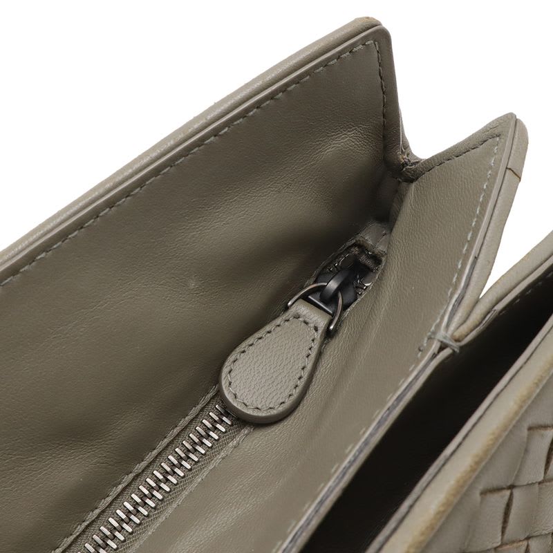 Bottega Veneta Intrecciato Handbag 2-Way Shoulder Bag Leather Khaki — view 6