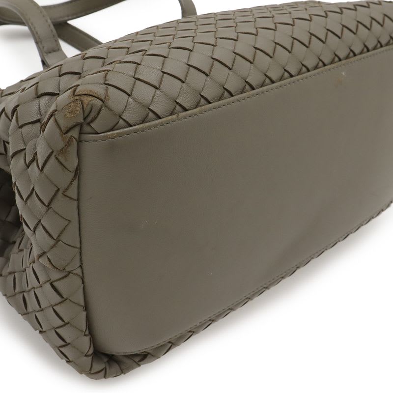 Bottega Veneta Intrecciato Handbag 2-Way Shoulder Bag Leather Khaki — view 4
