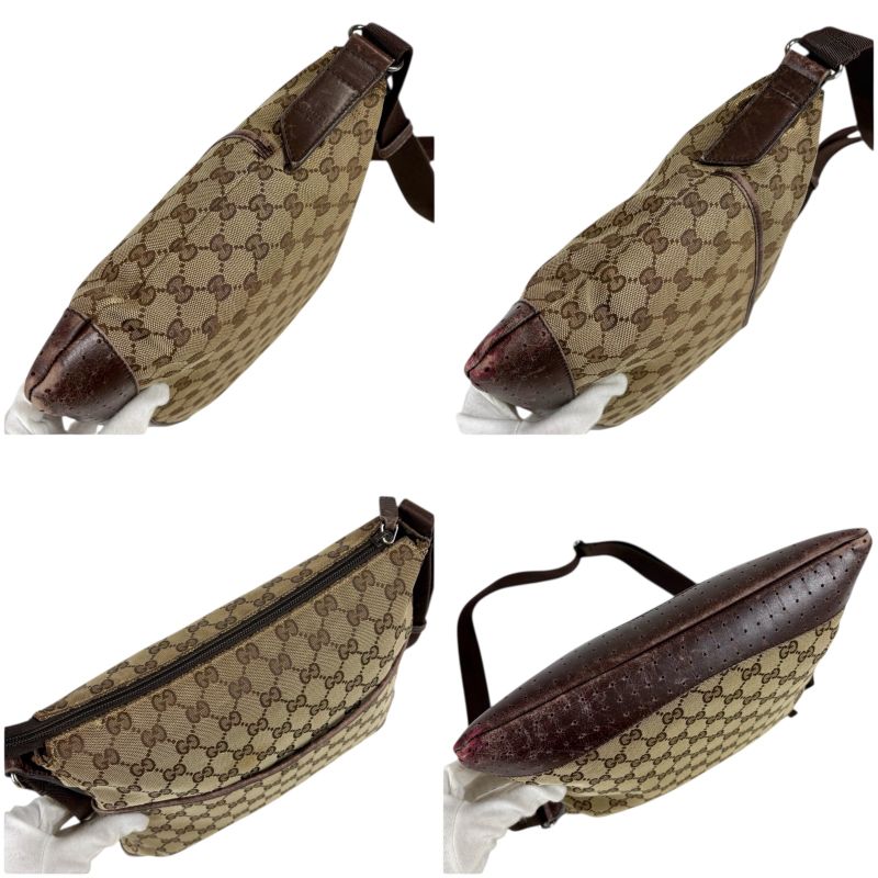Gucci Crossbody Bag Shoulder GG Canvas Brown — view 5