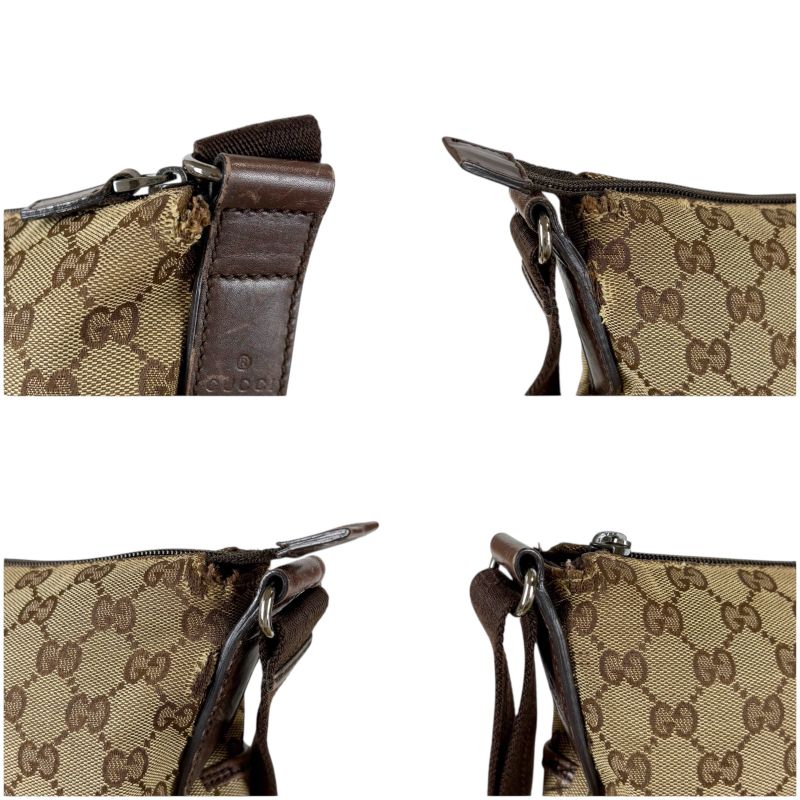 Gucci Crossbody Bag Shoulder GG Canvas Brown — view 6