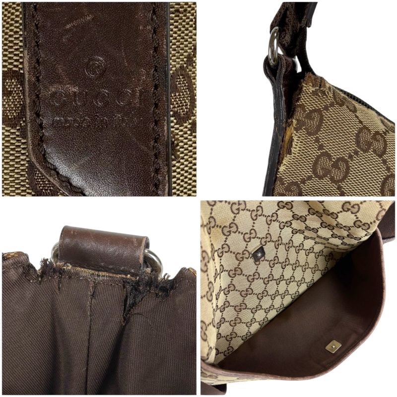 Gucci Crossbody Bag Shoulder GG Canvas Brown — view 9