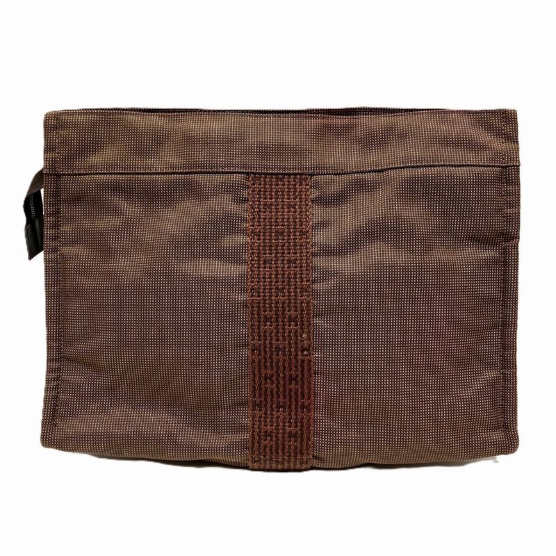 Hermes Pouch MM Her Line Clutch Bag Canvas Nylon — view 3