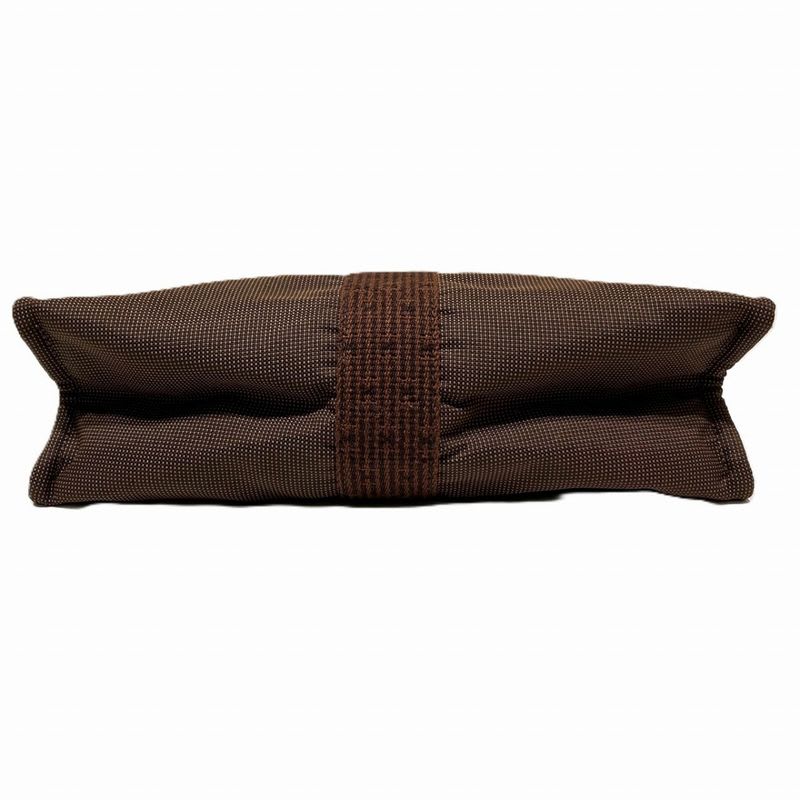 Hermes Pouch MM Her Line Clutch Bag Canvas Nylon — view 4