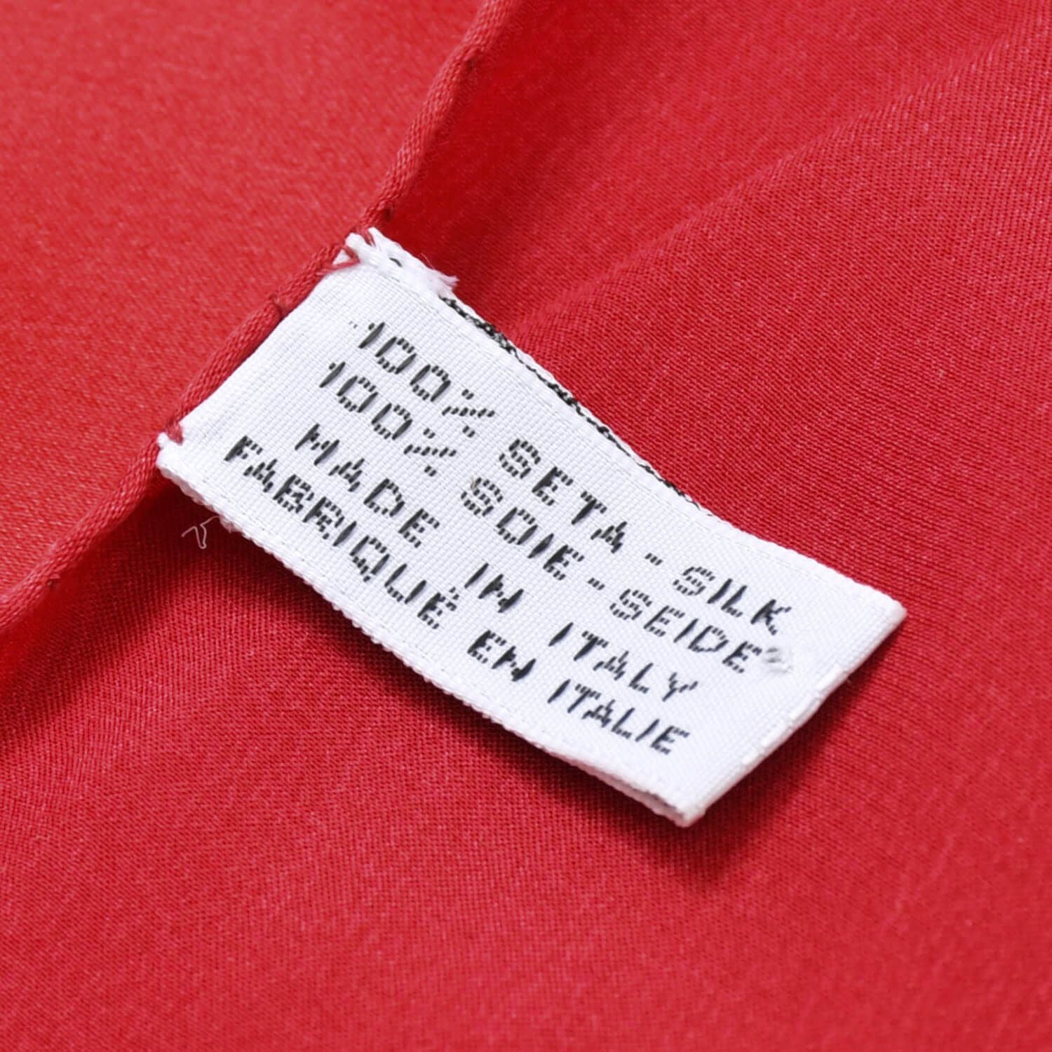 Chanel Scarf Bandana CC Logo Handkerchief 80 Red Silk — view 4