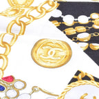 Chanel Scarf Bandana CC Logo Handkerchief 80 Red Silk — view 3