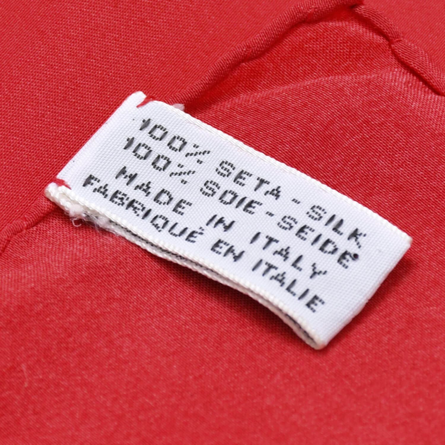 Chanel Scarf Bandana CC Logo Chain Pattern Handkerchief 80 Red Silk — view 4