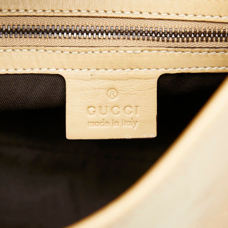 Gucci Interlocking G One Shoulder Bag Beige Leather — view 8