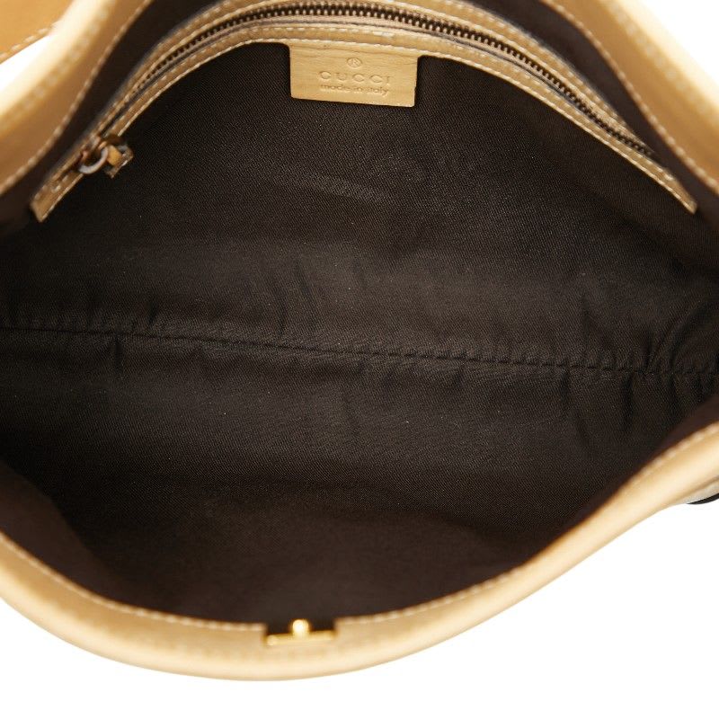 Gucci Interlocking G One Shoulder Bag Beige Leather — view 7
